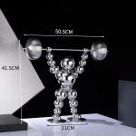 41.5cm Height Stainless Steel Sculpture Gymnastics Statues For Home