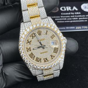 Rolex Studded BussDown Luxury Moissanite Iced Out Watch Expensive