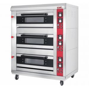 3 Layer 6 Tray Gas Baking Ovens with Window Door Mechanical Controller Timer