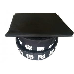 China 1.6m 3 Layers Eod Equipment Explosion Proof Blanket Black Color 1.600d Pvc Material supplier