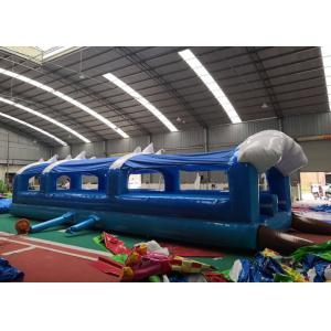 China 32'L Large Inflatable Slip N Slide Double Lanes Customized Design supplier