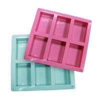 China Heatproof Rectangle Silicone Soap Mold Odorless Non Stick Homemade on sale