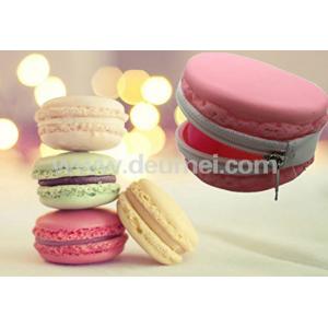 Newly Promotional Macarons Kids Silicone Lady Purse Wallet with Zipper