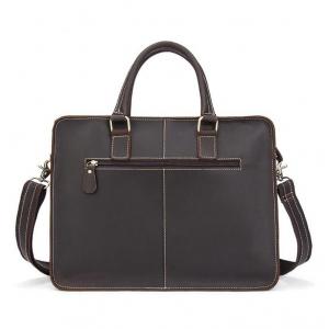 Fashion Mens Office Laptop Bag Vintage Cow Leather Business Handbag Men'S Briefcase