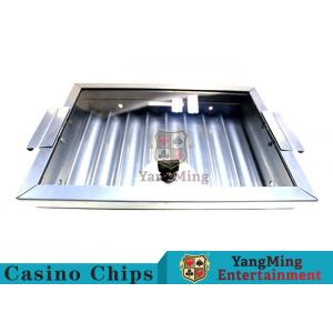 China 8 Row Thick Silver Color Poker Chip Trays Blackjack Gambling Table Ceramic Chips Single Layer Convenient To Counting supplier
