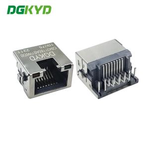 China DGKYDCB431188AB7WA6DB1075 4.3 Sink Board Connector RJ45 Socket With Lamp Package Shield supplier