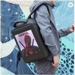 China Programmable Smart HD P3.75 LED Light Up Backpack For Travelling supplier