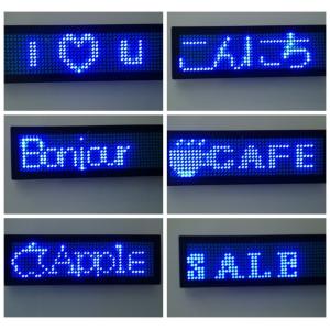 China Digital Rechargeable Mini LED Display Battery Backup Small LED Signs Indoor supplier