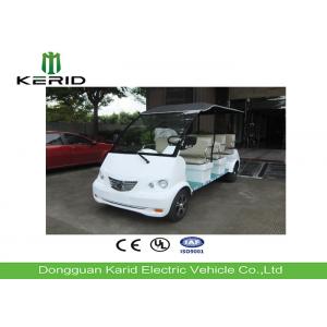 White 4kW Electric Sightseeing Car Designed For Patrol Purpose 8 Passengers Electric Tourist Cart