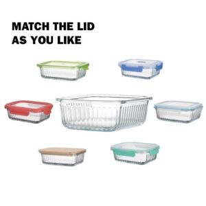 China Borosilicate Glass Food Container with Airtight Cool Lock Lid wholesale