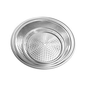 12 inch aluminum punch pizza tray pizza plate for oven pizza baking tray flat edge