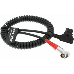 China Red Scarlet Epic Camera Power Coiled Twist Cable 6 Pin Right Angle Female to Dtap supplier