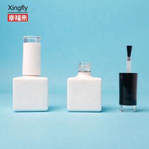 17ml Gel Nail Polish Square Bottle Spray Coating Cap With Brush