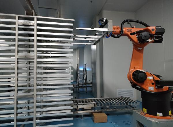 Máquinas de paletización Célula KUKA KR60 Fabrica Robótica Seis Ejes