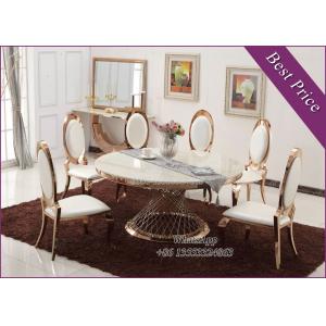 China Luxury Gold Stainless Steel Dining Table with Chair For Sale (YS-4) supplier