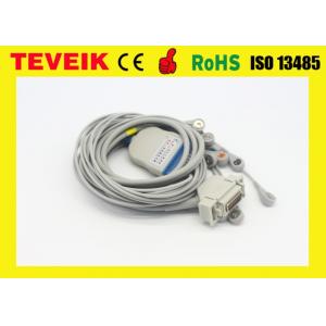 China Medical Factory Siemens Cardiostat 10 leadwires DB 15Pin ECG EKG Cable With Snap supplier