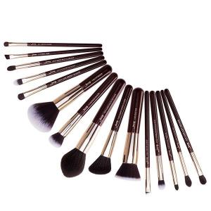 Aluminium Ferrule Makeup Cosmetic Brush Set 15pcs Zinfandel Color Beauty Professional T283