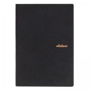 China 240 Pages Hardcover College Ruled Notebook Black Color Fine PU Leather Material supplier