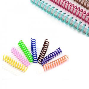 China Colored PET 6mm Plastic Spiral Binding Coils 1/4 Inch For Children'S Books Notebooks supplier