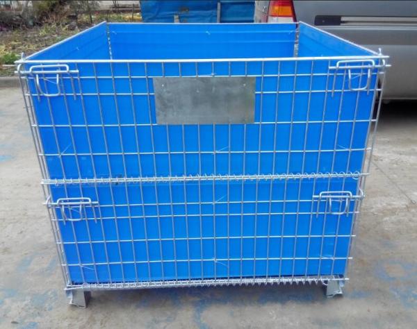 Factory Foldable stainless steel wire mesh metal pallet Storage Cage wire