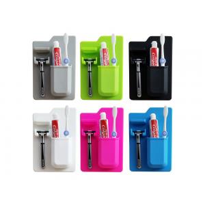 China 100% Waterproof Silicone Tooth Brush Razor Holder Eco - Friendly For Bathroom wholesale