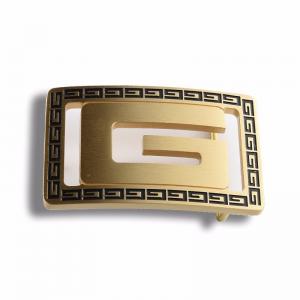 China Custom Belt Buckle Hardware Clasp Embossed Round Metal Strap supplier