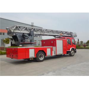 China 32m Working Height 4x2 Drive Six Seats Aerial Ladder Fire Truck with Water Tank supplier