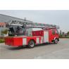China 32m Working Height 4x2 Drive Six Seats Aerial Ladder Fire Truck with Water Tank wholesale