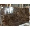 China Dark Brown Natural Stone Slabs 2.71g / Cm3 Bulk Density 95 Up Polished Degree wholesale