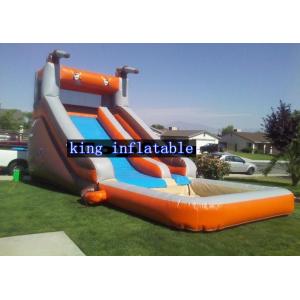 Tarpaulin Inflatable Water Slide With Pool Customized Color For Outdoor Fun