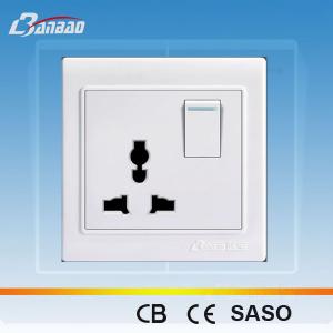 China LK4047 1gang 3pin PC flush type wall socket switch supplier