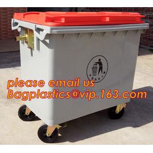 Trash Can industrial trash bin, Control Liter HDPE Outdoor Plastic Trash Can plastic street waste bin with pedal