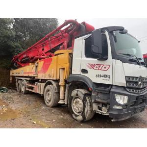 China 2021year Sany 62m Used Concrete Pump Truck With Yellow And Red Color And Flexibility supplier