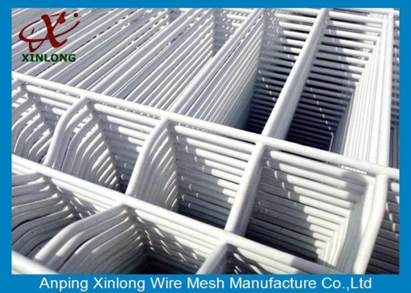 Convenient Installation Welded Wire Mesh Sheets , Pure White 3D Wire Mesh Fence