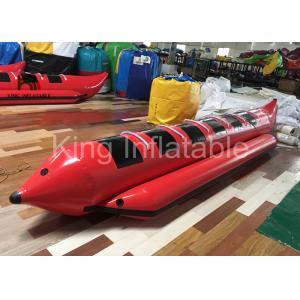 Red Water Game Banana Boat Inflatable Fly Fishing Boats For Water Racing Sport