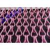 China Decorative Pink Metal Chain Link Curtains 12mm×24mm Smooth Aluminum Wire wholesale