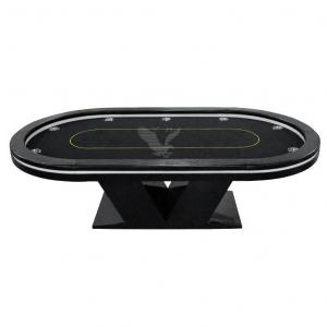 200lbs-250lbs Weight Limit Casino Baccarat Poker Table With Metal Legs