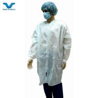 China OEM Accepted Nonwoven PP White/Blue/Pink Lab Coat Uniform for Unisex Workwear in Blue on sale