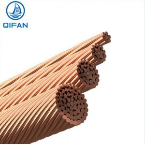 China Aac All Aluminum Conductor 10 AWG 8 AWG 6 AWG Bcc Stranded Bare Copper Conductor 7 Wire Stranded supplier