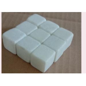 China White Surface Honed Cubic Whisky Stone , Whiskey Cooling Stones 9 Pieces 2x2x2cm supplier