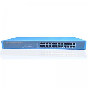 China 24 ports gigabit metal box Ethernet/network switch 1000m for IP camera network solution supplier