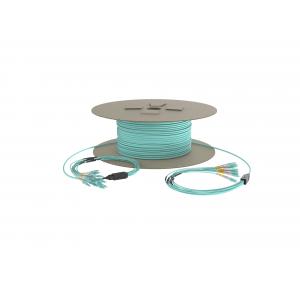 PVC MPO Fiber Optic Patch Cord 1.8mm OM3 Fan Out Fiber Optic Cable