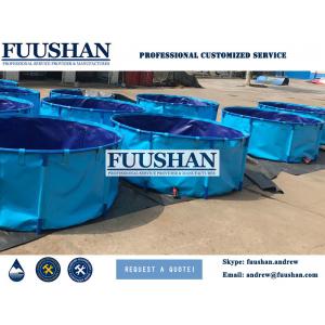 China Fuushan Strong PVC Cloth Collapsible And Recycled 5M3-30M3 Fish Farming Tank supplier