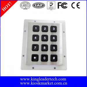 China Stainless Steel Backlit 12 Key Numeric Keypad With Matrix 3x4 supplier