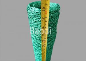 China Plastic Poultry Chicken Wire Mesh Net With Hexagonal Mesh , Green PVC Coated wholesale