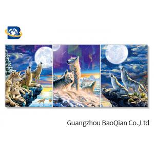 3d Lenticular Printing Picture Of Animal Wolf , Custom Decorative Wall Art