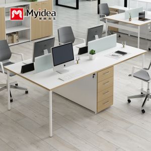 China customization single&tow-person workstation office desk with screen style for company staff with computer storage features wholesale