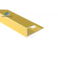 China CQM Aluminium Floor Edge Trim Strip , T6 Aluminium Brushed Gold on sale