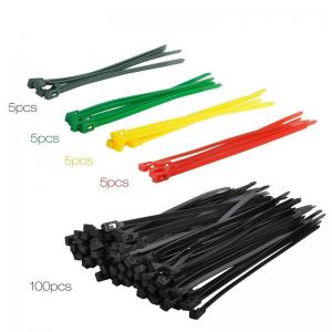 8 Inch Releasable Cable Tie Nylon 66 UV Black Reusable Plastic Zip Ties