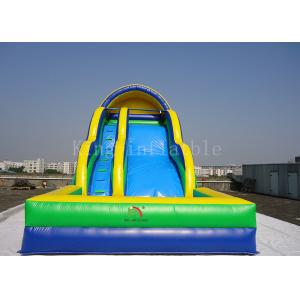China Toddler Inflatable Water Slide Customized 0.55mm PVC Tarpaulin Double Lanes supplier